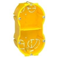 Inbouwdoos dubbel 5cm diep V - holle wand Geel