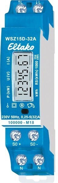 KW uurteller 5-32A 230V 1mod geijkt KW uurteller 5-32A 230V 1mod geijkt
