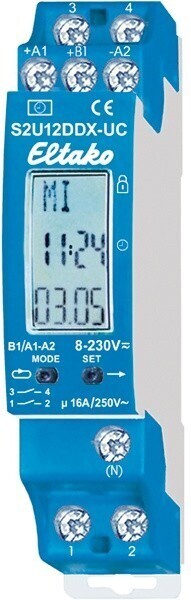 Klok digitaal 2kan 8-230VUc 1mod Astro