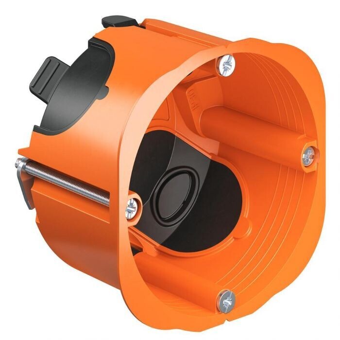 Inbouwdoos enkel 49mm diep - holle wand Oranje Luchtdicht
