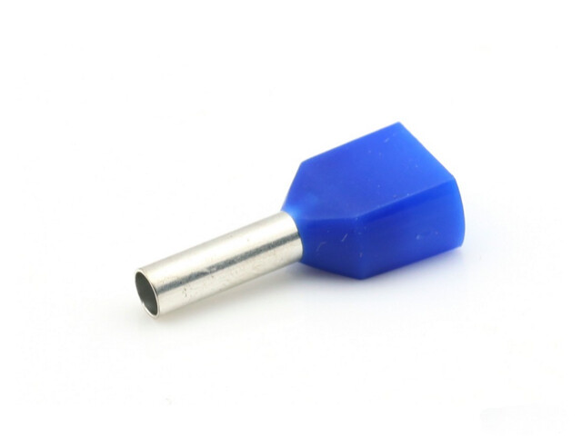 Aderhuls 2,5mm² twin geisoleerd Blauw (100st)