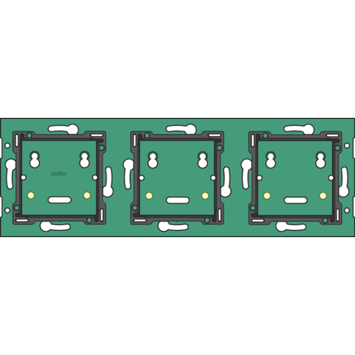 3-voudige muurprint H 71mm Home control