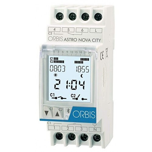 Klok digitaal 2kan 230Vac 2mod Astro