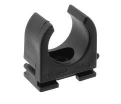 Vorkklem 25mm koppelbaar zwart