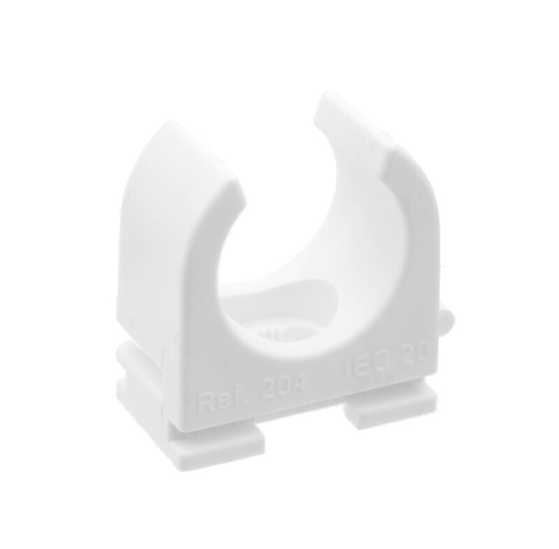 Vorkklem 20mm koppelbaar (100 stuks) Wit