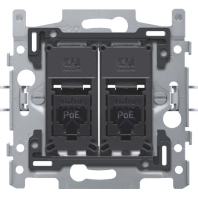 Sokkel 2x RJ45 UTP CAT6 POE
