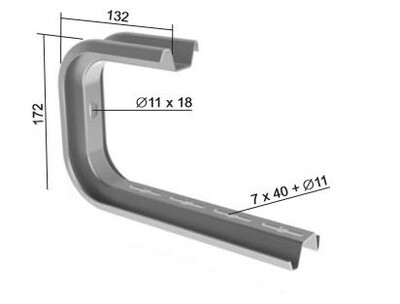 Plafond beugel 100mm Metaal