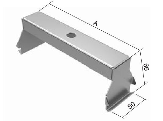 Ophang beugel 100mm Metaal