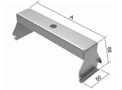 Ophang beugel 100mm Metaal