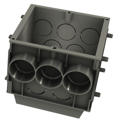 Inbouwdoos enkel 5cm diep - volle wand Zwart