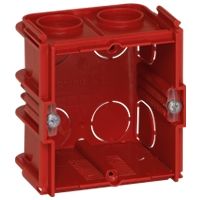 Inbouwdoos enkel 5cm diep - volle wand Rood