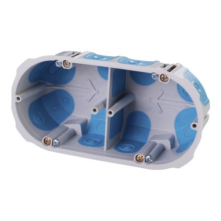 Inbouwdoos dubbel 50mm diep - holle wand Luchtdicht HF