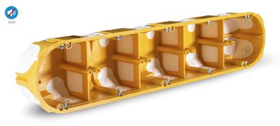 Inbouwdoos 5-voudig 50mm diep - holle wand Luchtdicht