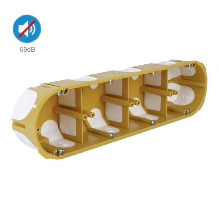 Inbouwdoos 4-voudig 50mm diep - holle wand Luchtdicht