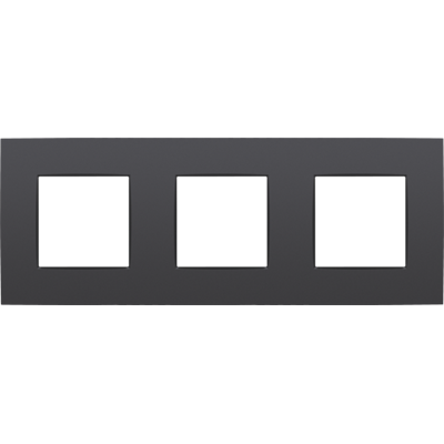 Afdekplaat trippel Intense Anthracite