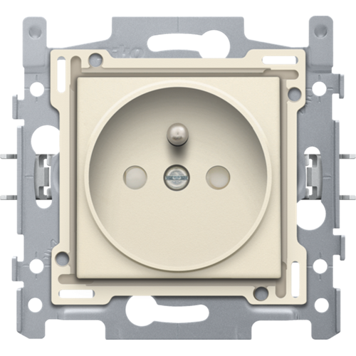 Stopc met penaarding 21mm diepte (sokkel + toets) Cream (schroefklemmen)