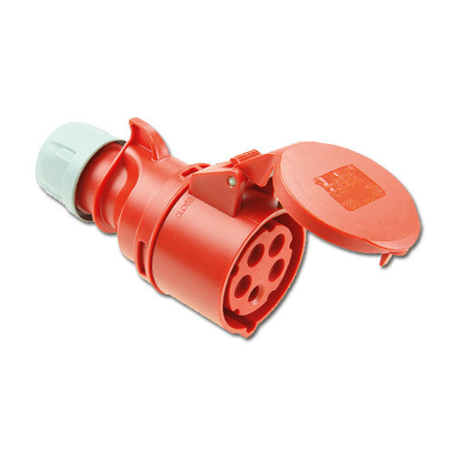 CEE koppelstekker 5p 16A 400V IP44 Rood CEE koppelstekker 5p 16A 400V IP44 Rood