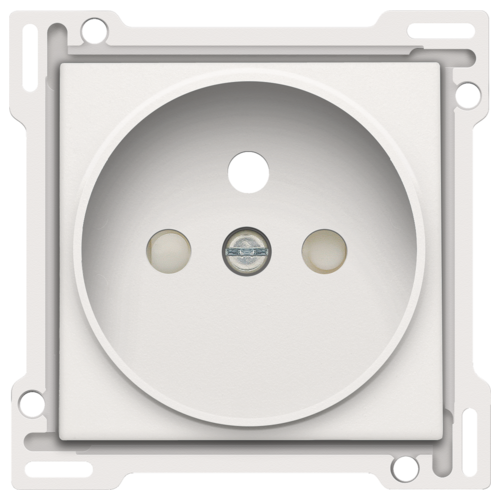 Toets stopcontact met penaarding 21mm diepte White
