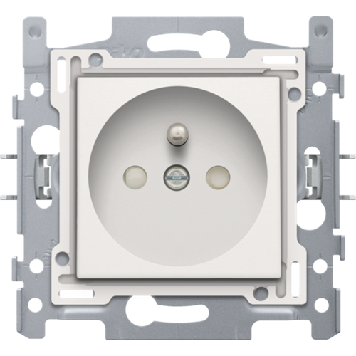 Stopc met penaarding 28.5mm diepte (sokkel + toets) White (insteekklemmen)