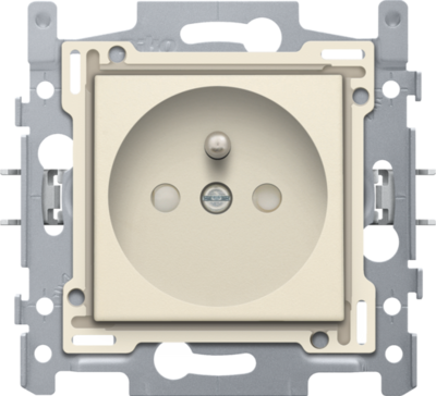 Stopc met penaarding 28.5mm diepte (sokkel + toets) Cream (schroefklemmen)