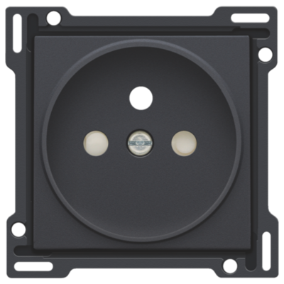 Toets stopcontact met penaarding 21mm diepte Anthracite