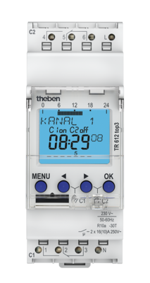 Klok digitaal 2kan 230V 2mod