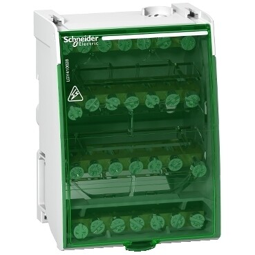 Linergy DS - schroefverdeelblok 4P - 100A - 4x7 openingen