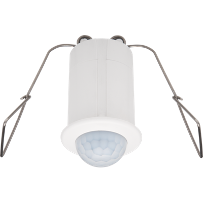 PIR detector inbouw 360° 10A 9,5m 2-60min White