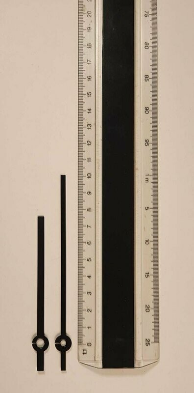 Rundschaft-Zeigerpaar Balkenform verschiedene Farben - 100 mm bis 140 mm
