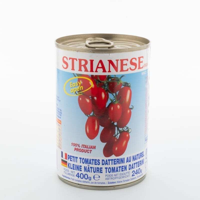 Strianese Pomodorini Datterini al Naturale Datteltomaten 400gr Strianese Pomodorini Datterini al Naturale Datteltomaten 400gr