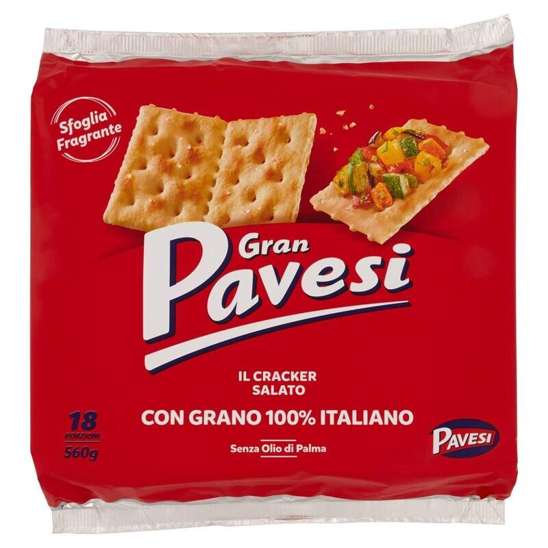 Gran Pavesi Cräcker mit Salz 560gr Gran Pavesi Cräcker mit Salz 560gr