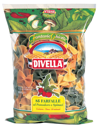 Divella Farfalle al Pomodore&Spinaci Nr. 85 500gr. Divella Farfalle al Pomodore&Spinaci Nr. 85 500gr.