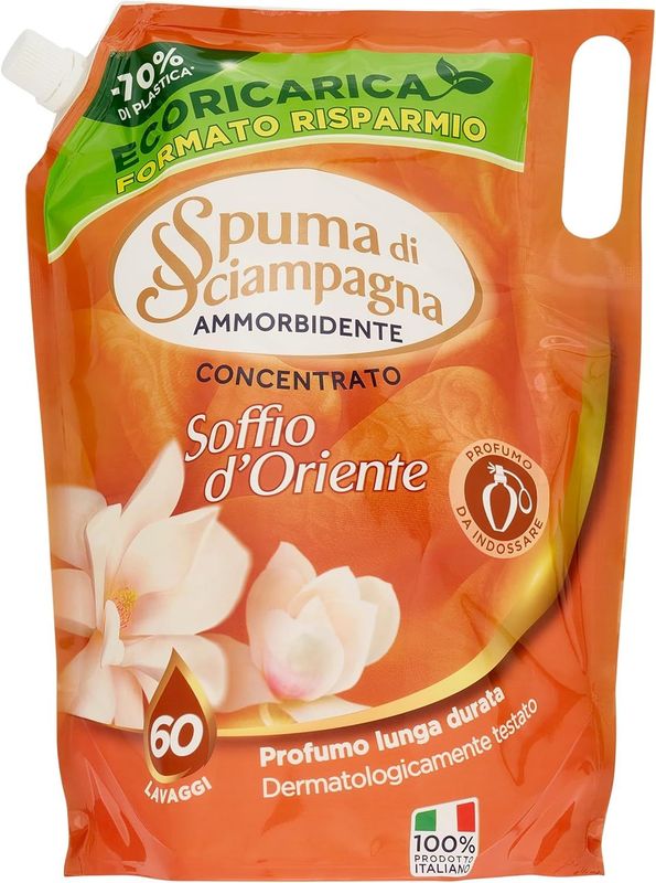Spuma di Scampagna Ammorbidente Soffio d`Oriente 1200ml Spuma di Scampagna Ammorbidente Soffio d`Oriente 1200ml