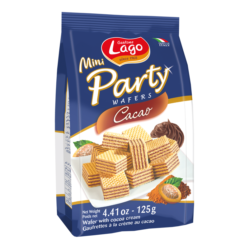 Gastone Lago Mini Party Waffeln Cacao 125gr. Gastone Lago Mini Party Waffeln Cacao 125gr.
