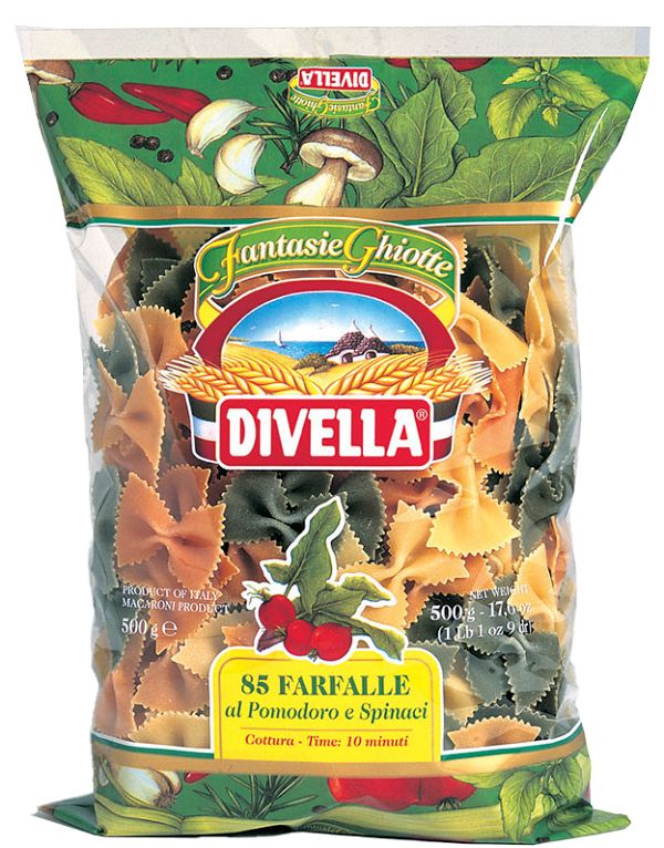 Divella Farfalle al Pomodore&Spinaci Nr. 85 500gr.