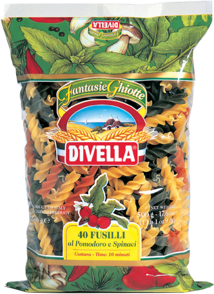 Divella Fusilli al Pomodore & Spinaci  Nr. 40 500gr.
