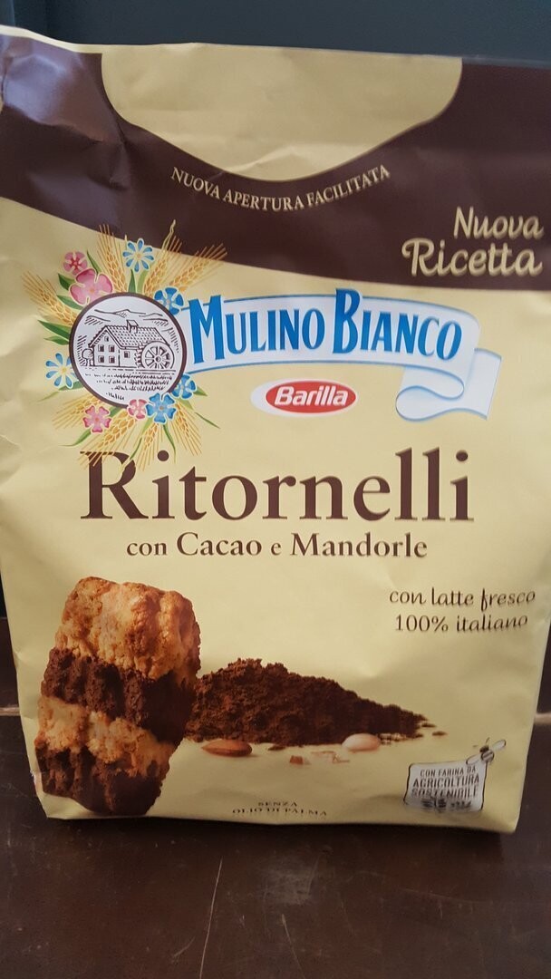 Mulino Bianco Ritornelli Kekse mit Cacao und Mandeln 700gr Mulino Bianco Ritornelli Kekse mit Cacao und Mandeln 700gr