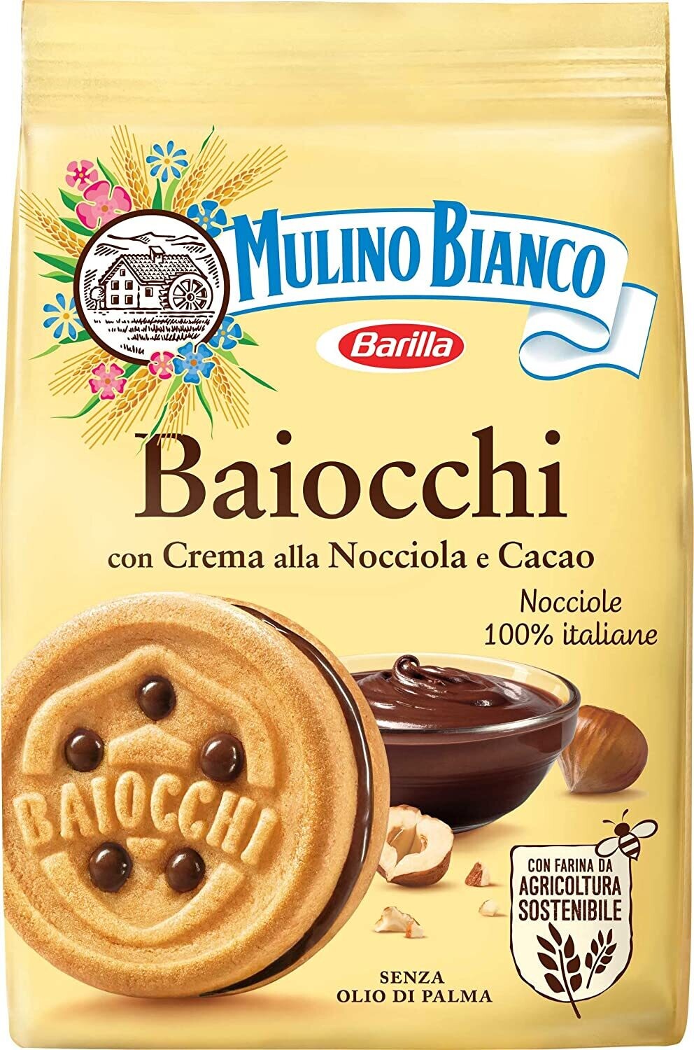 Mulino Bianco Baiocchi mit Haselnusscreme 260gr