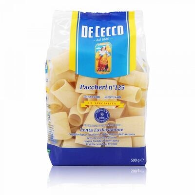 De Cecco Paccheri Nr. 125 500gr De Cecco Paccheri Nr. 125 500gr