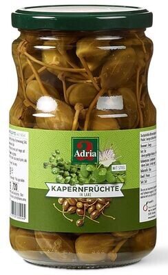 Adria Kapernfrüchte mit Stiel in Lake 700gr. Adria Kapernfrüchte mit Stiel in Lake 700gr.