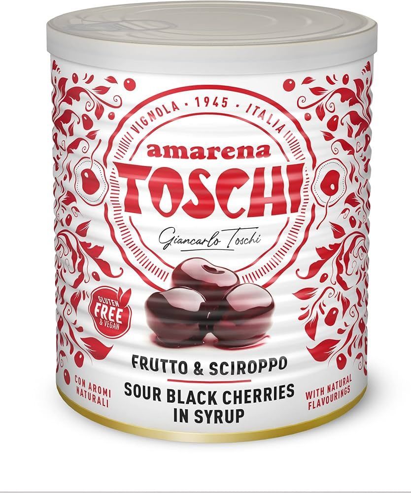 Toschi Amarena dunkle Sauerkirschen in Sirup 400gr. Toschi Amarena dunkle Sauerkirschen in Sirup 400gr.