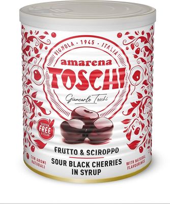 Toschi Amarena dunkle Sauerkirschen in Sirup 400gr. Toschi Amarena dunkle Sauerkirschen in Sirup 400gr.