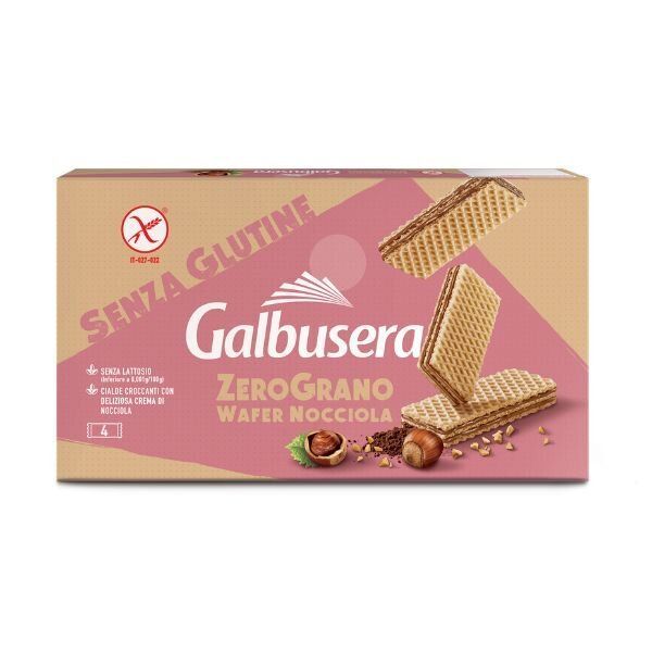 Galbusera Waffeln Haselnuss Gluten Frei 180gr. Galbusera Waffeln Haselnuss Gluten Frei 180gr.