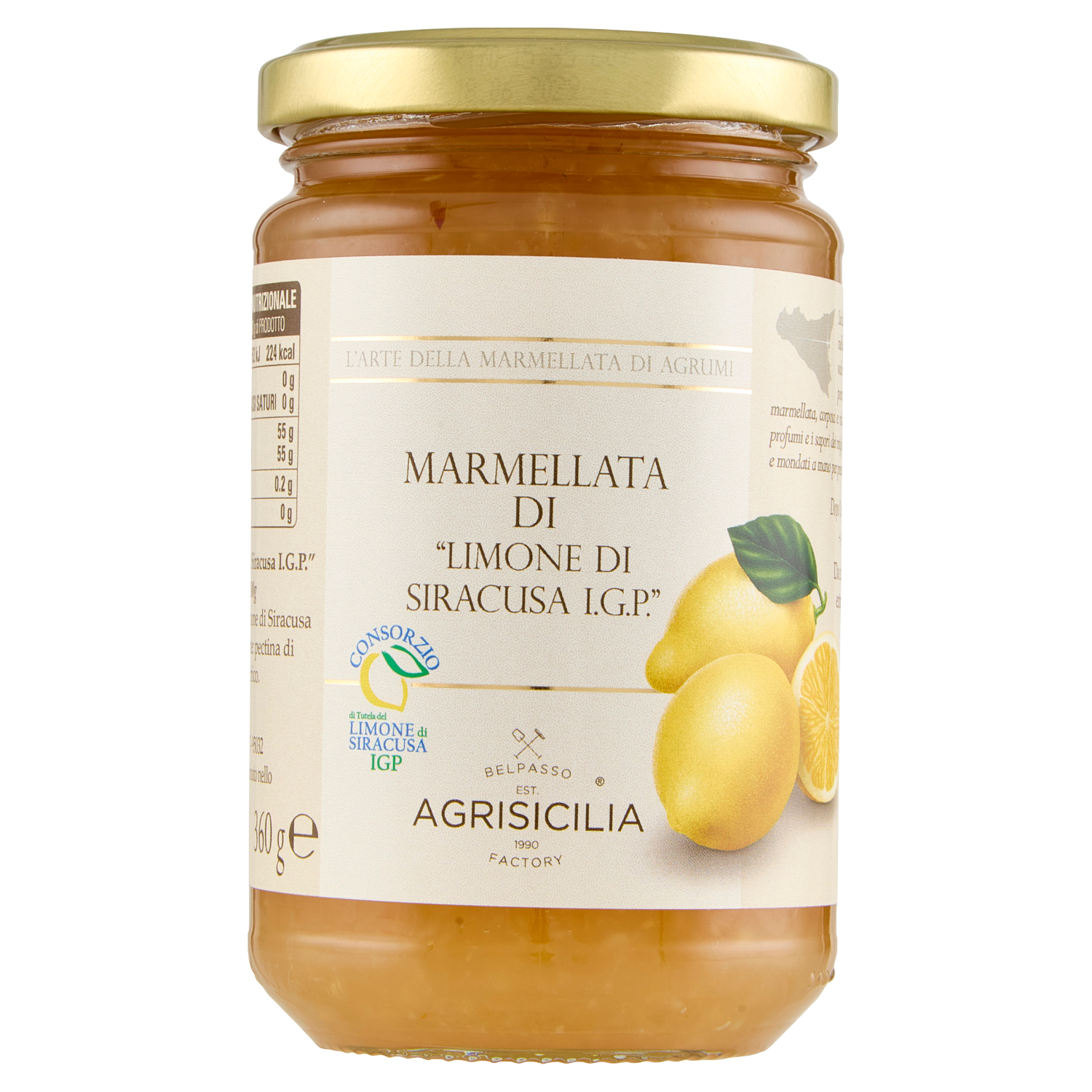 Agrisicilia Zitronenmarmelade 360gr. Agrisicilia Zitronenmarmelade 360gr.