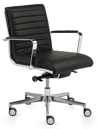Silla Trinity respaldo bajo. Tapizado Valencia. Basculante avanzado.
