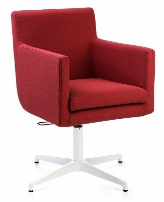 Sillón Brooklyn. Mecanismo giratorio y elevación a gas. Tapizado Goya o Piel natural. Con base de 4 radios.