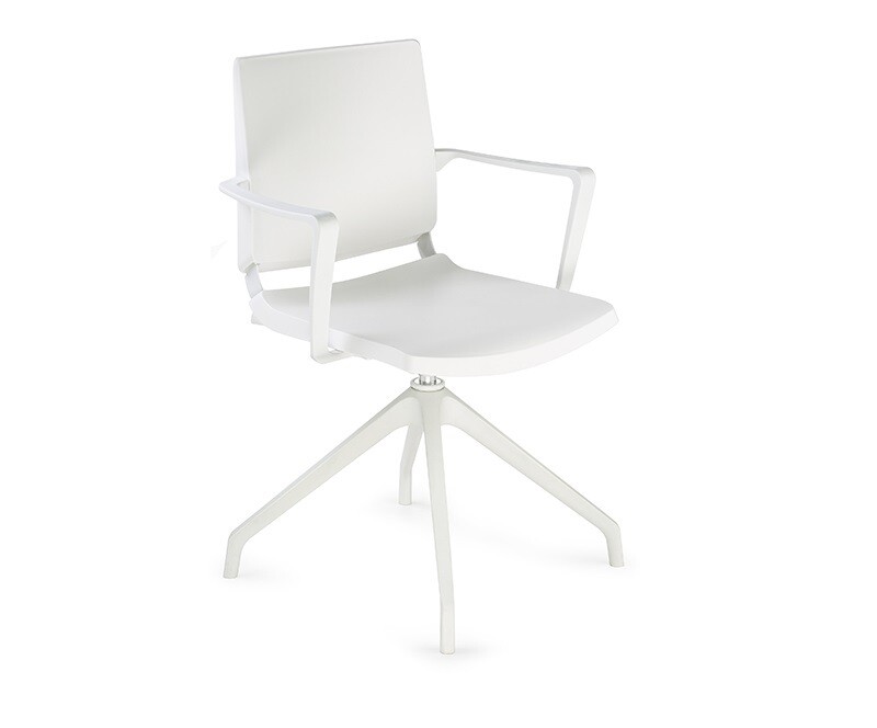 Silla Atenea Giratoria 4 Radios de Polipropileno con Brazos.