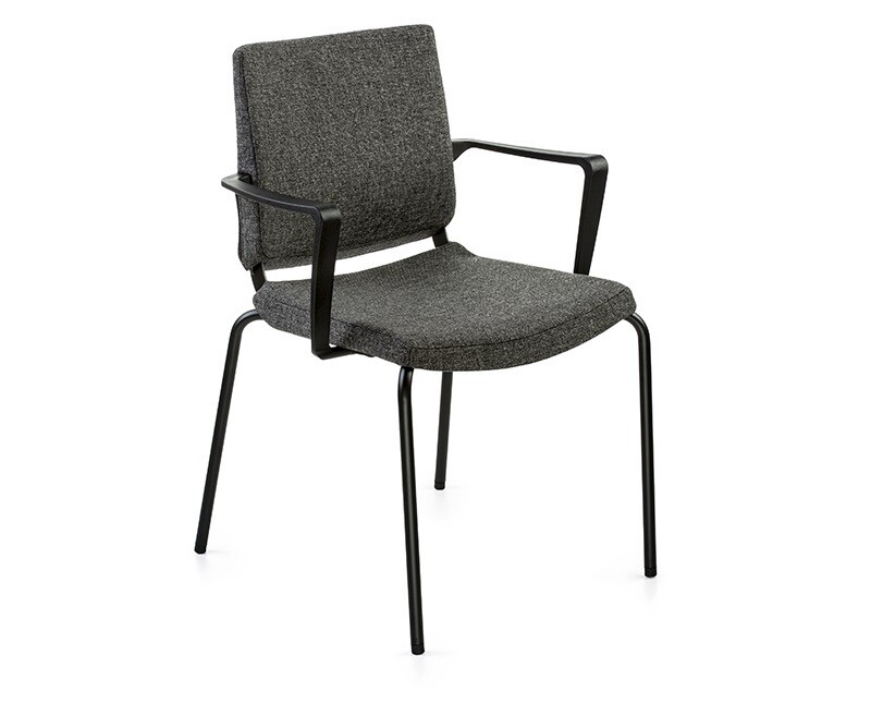 Silla Atenea 4 Patas Tapizada con Brazos.