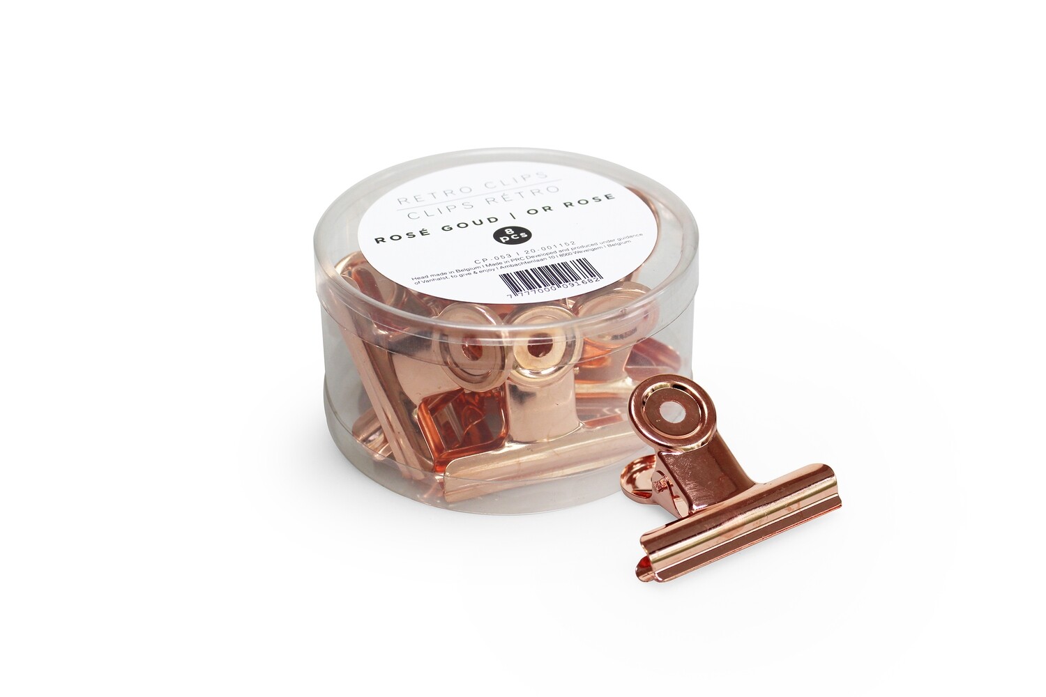 Rosegold Bulldog Klem Groot 12st