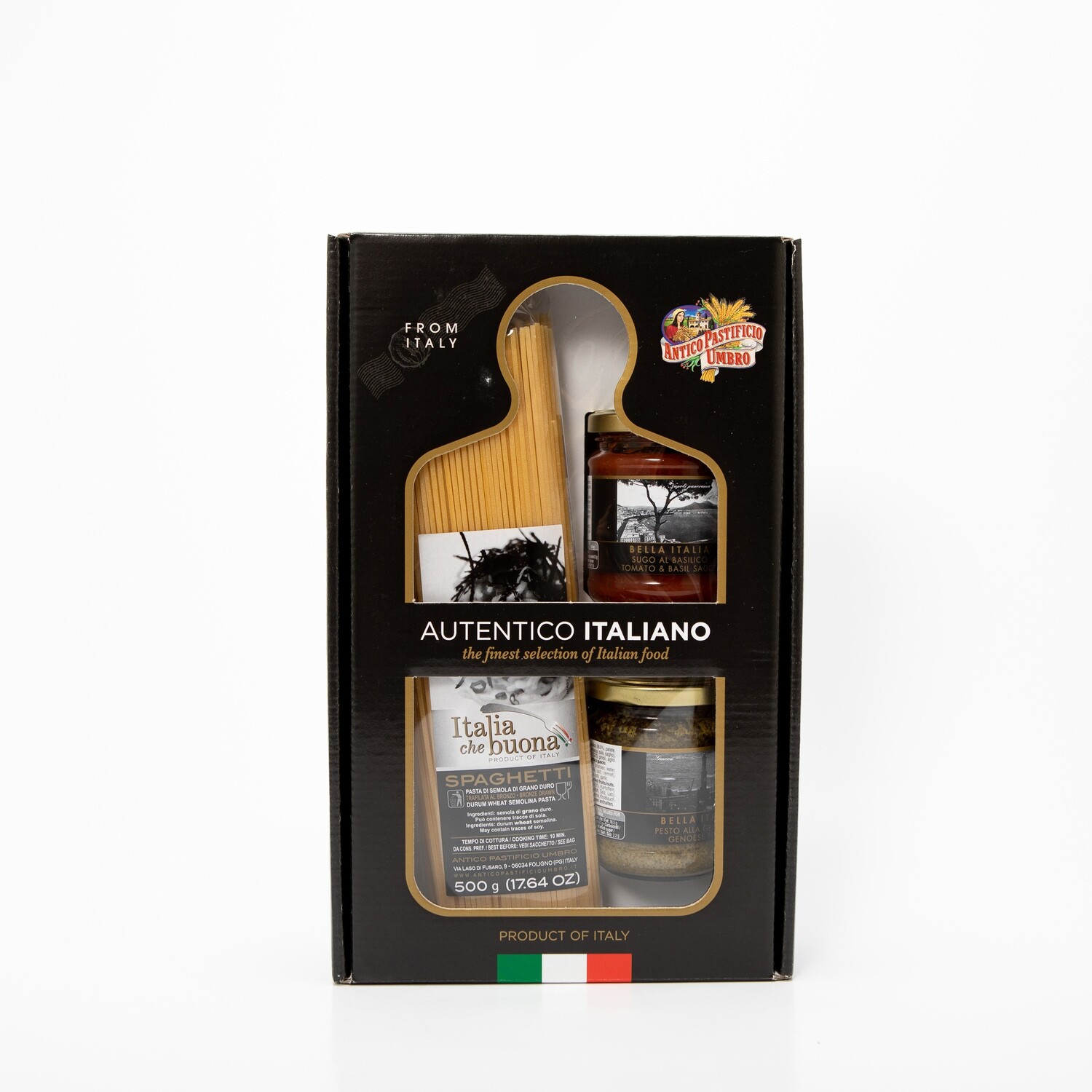 giftset spaghetti 500g. saus & pesto BELLA ITALIA